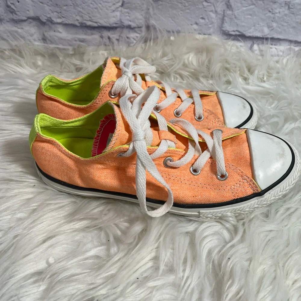 Converse All Star‎ Light Orange Double Tongue Sneaker junior Size 4